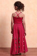 Pink Viscose Blend Straight Suit Set image number 4