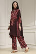 Brown Printed Straight Suit Set image number 3