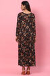 Red LIVA Flared Fusion Dress image number 5