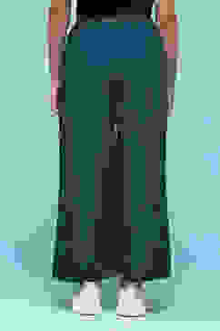 Teal Polyester Solid Pants image number 4