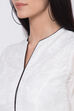 Off White And Black Cotton Anarkali Kurta Churidar Suit Set image number 1