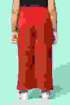 Blue & Rust Cotton Solid Pants image number 4