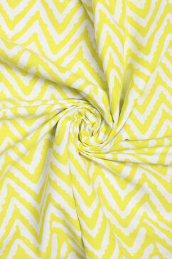 Lime Green Cotton Floral Printed Unstitched Suit Set image number 3