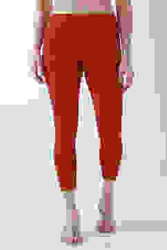 Red Cotton Lycra Leggings image number 4