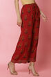 Rust Cotton Floral Palazzo Pants image number 2