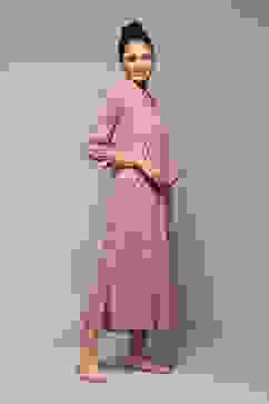 Off White & Pink Cotton Printed Sleepwear image number 3