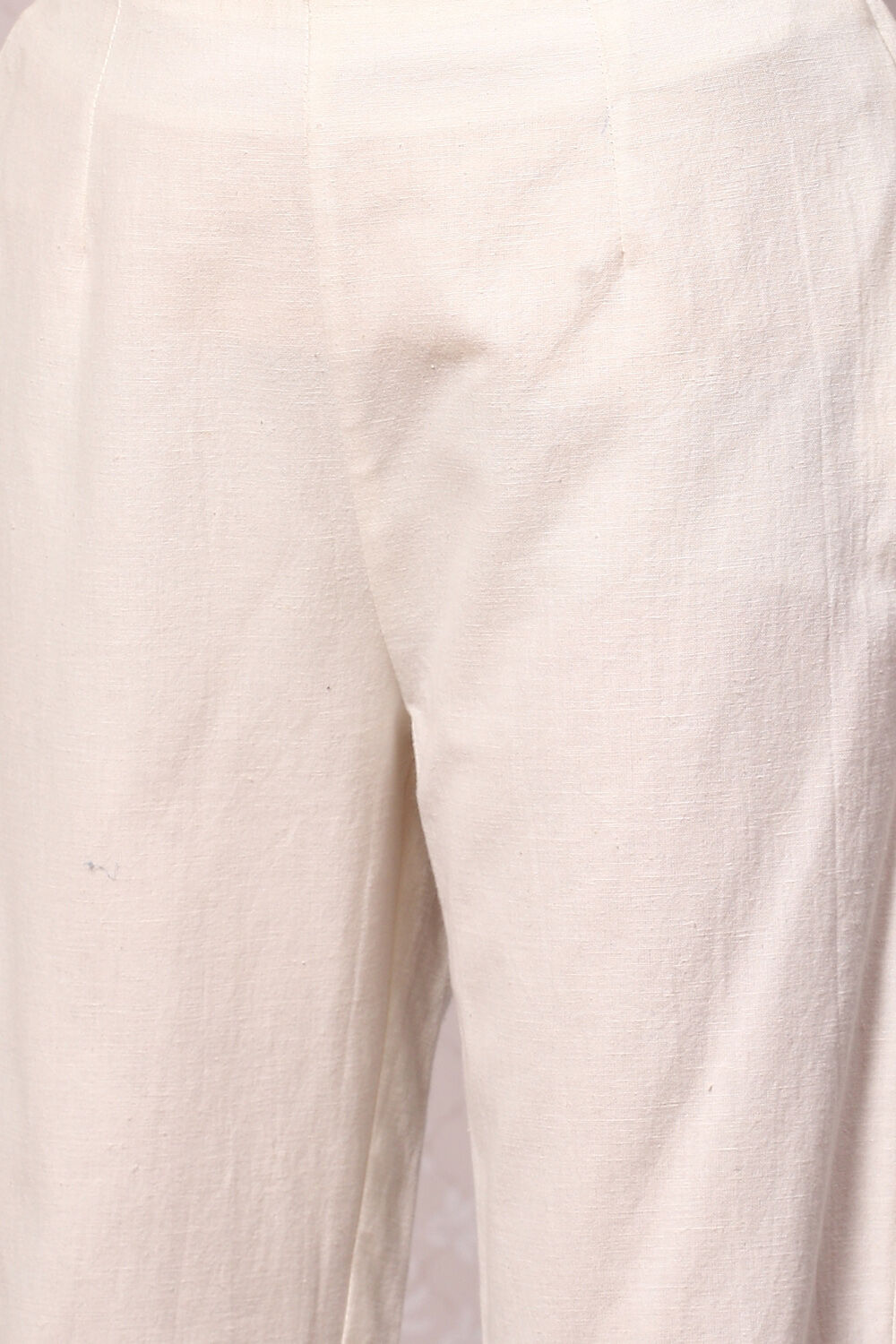 White And Blue Cotton Kaftan Set image number 3