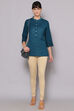 Black Cotton Blend Solid Churidar image number 3