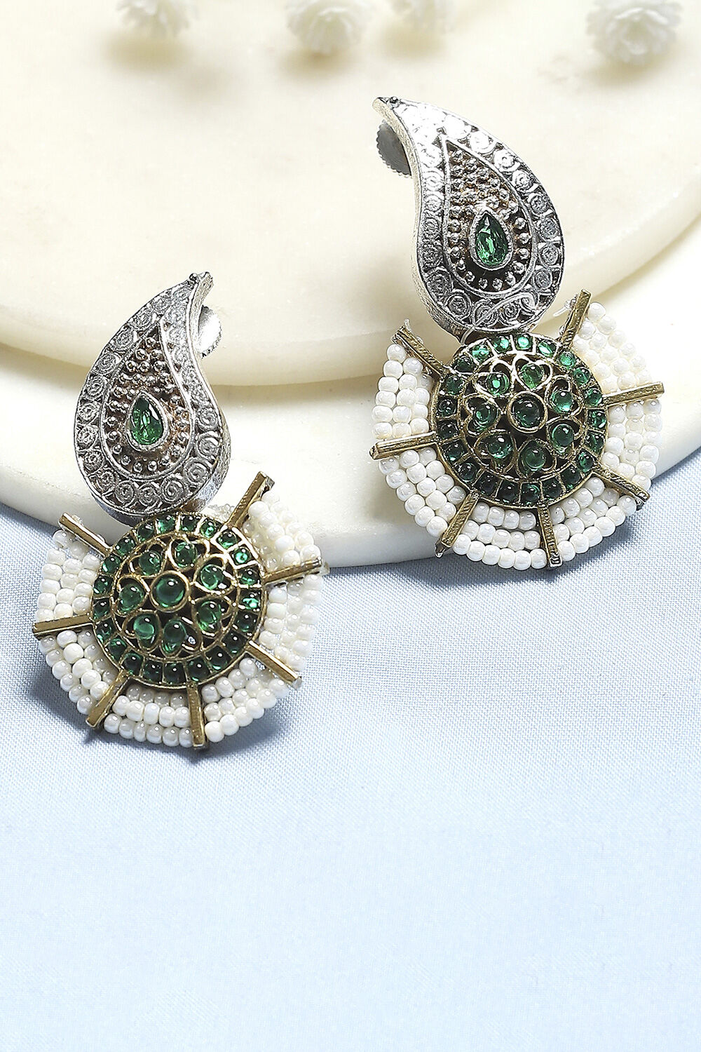 Green Alloy Drop & Danglers image number 0