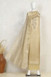 Peach-Toned Tissue Embroidered Unstitched Suit Set image number 4