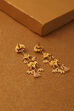 Green Gold Plated Brass Studded Drop Earrings image number 2