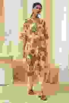 Beige Cotton Blend Straight Kurta Set image number 6