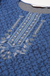 Blue Straight Poly Metallic Kurta image number 1