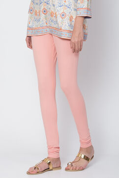 Pink Cotton Lycra Churidar image number 2