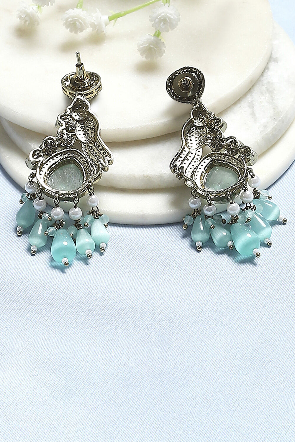 Mint Green Brass Drop & Danglers image number 2