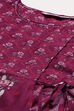 Wine Cotton Fusion Dress image number 1