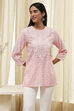 Pink Straight Short Kurta image number 5