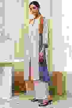 Beige Straight Printed Kurta Set image number 3