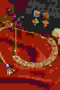 Dark Pink Alloy Necklace Set image number 0