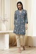 Teal Straight Short Kurta image number 0