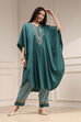 Black Modal Solid Kaftan Fusion Kurta Set image number 2