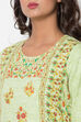 Green Metallic Cotton Straight Printed Kurta image number 1