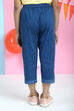 Blue Cotton Lycra Capris image number 5