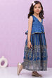 Plum Art Silk Flared Lehenga image number 5