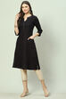 Blue Cotton Solid Kurti image number 2