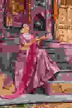 Meganta Poly Dupion Straight Kurta Lehenga Set image number 0