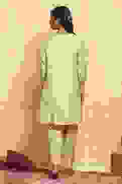 Beige Viscose Blend Kalidar Suits image number 4