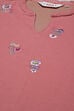 Peach Acrylic Straight Yarndyed Kurta image number 5