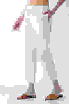 White Cotton Slim Pants image number 2