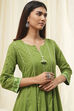 Rust Cotton Yarn-Dyed Kalidar Suit Set image number 1