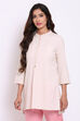 Natural Cotton Flax Straight Solid Kurti image number 2