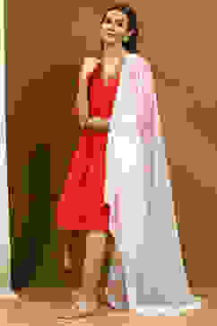 Off White Polyester Dupatta image number 0