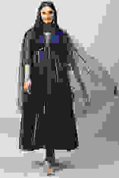 Blue Art Silk Kalidar Kurta Churidar Suit Set image number 0