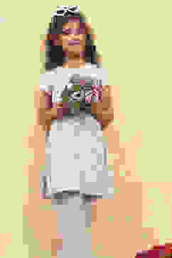 Lavender Cotton Straight Printed Kurta Pants Set image number 7