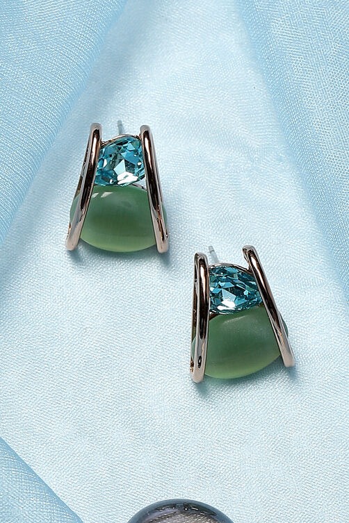 Blue And Green Earrings image number 0