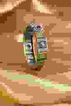 Dark Pink Brass Oxidised Bangles image number 0