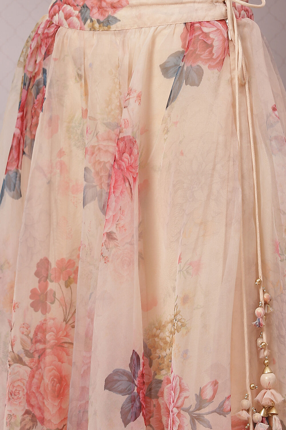 Mango Yellow Poly Cotton Lehenga Set image number 3