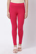 Off White Cotton Lycra Leggings image number 0