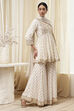 Ivory Viscose Straight Suit Set image number 4