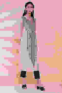 Peach Cotton Straight Kurta image number 3