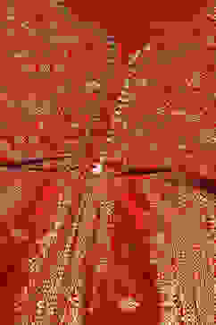 Red Cotton Flared Printed Dress image number 1