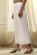 Off-White Viscose Solid Straight Palazzo image number 2