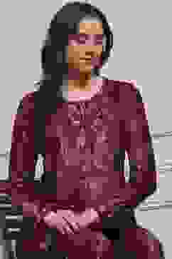 Rust Polyester Printed Kurta Pants Set image number 7