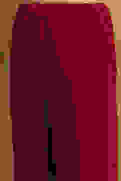 Red Velvet Embroidered Straight Kurta Set image number 2