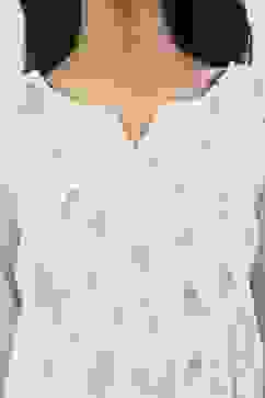 White Poly Chanderi Kalidar Suit Set image number 1