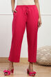 Fuschia Cotton Straight Pant image number 4